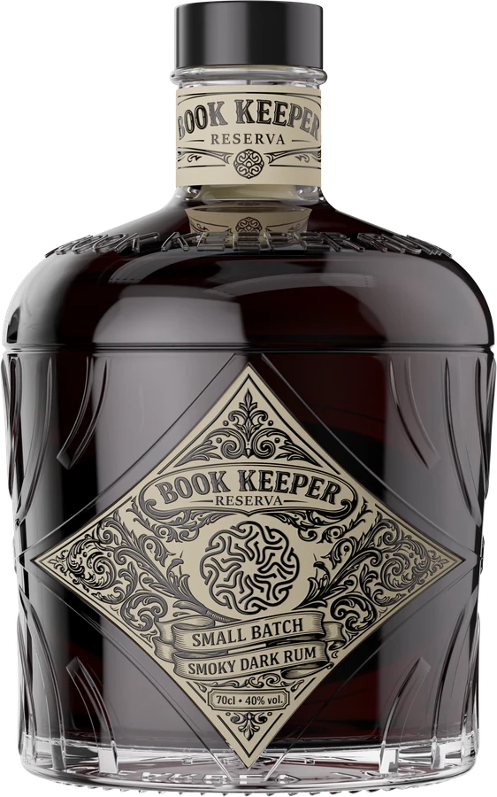 Book Keeper Reserva smoky dark rum decanter