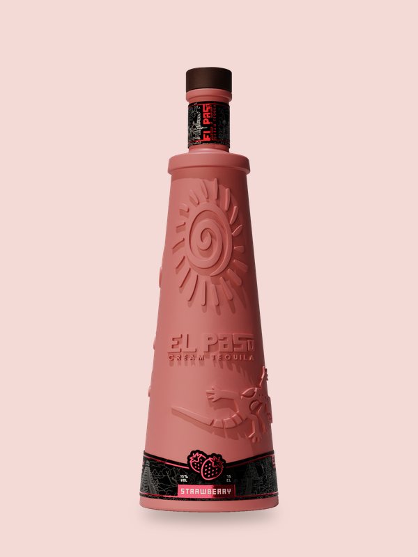 El Paso Strawberry cream tequila bottle