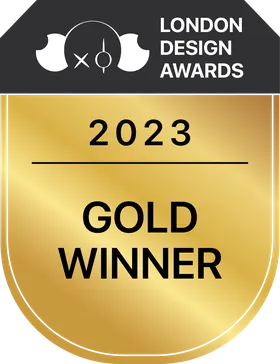 London Design Awards 2023 Gold Winner badge
