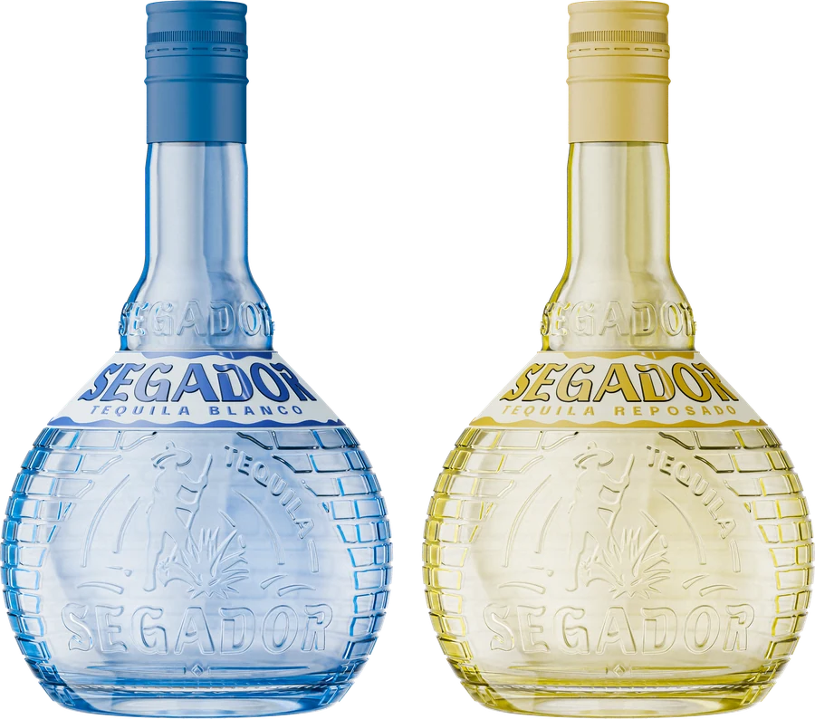 Segador Tequila Blanco and Reposado bottles