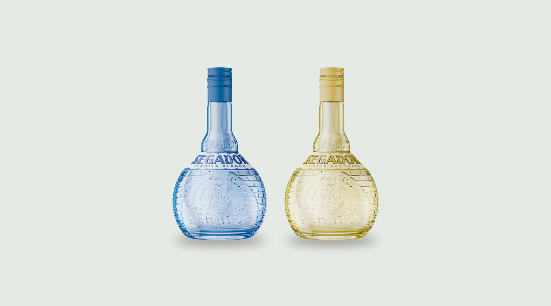 Segador Tequila Blanco and Reposado bottles